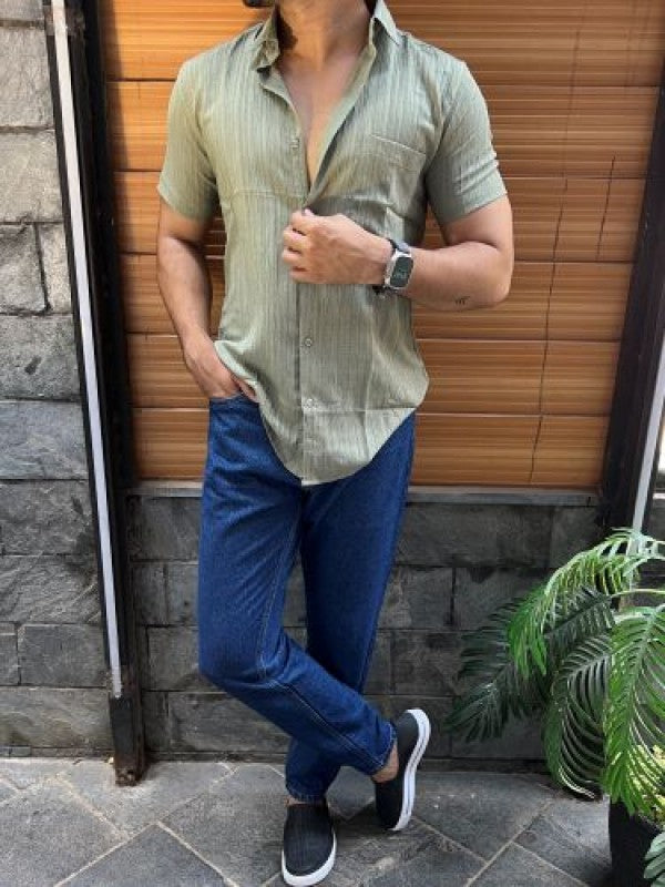 Imported Texture Pista Half sleeves Shirt