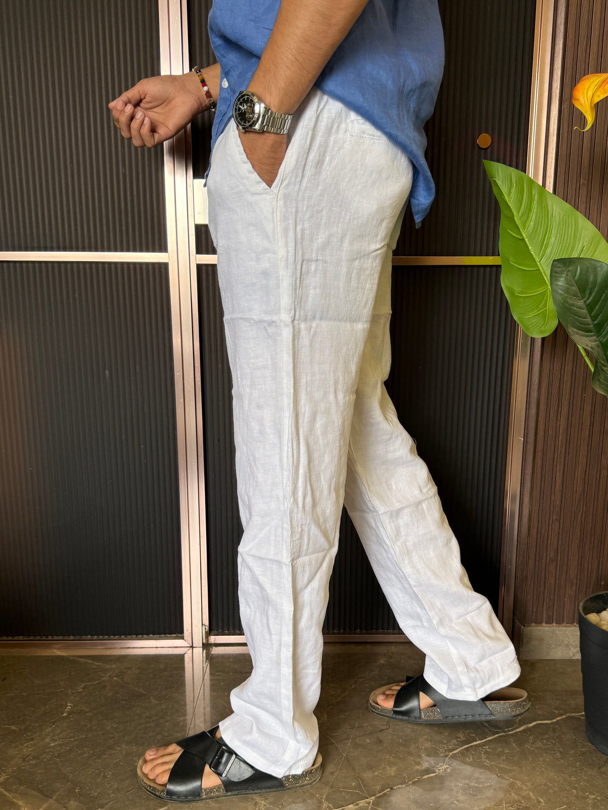 Pure Linen White Pant