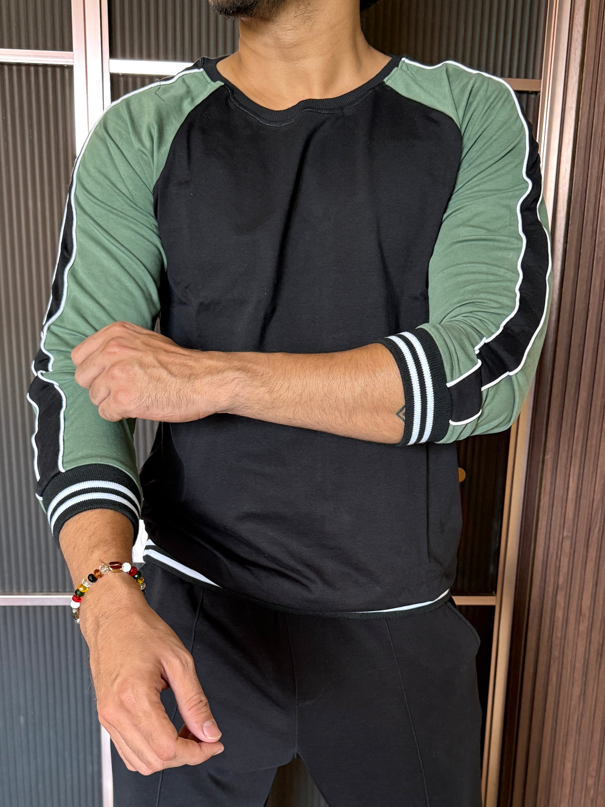Ribbed Sweatshirt Green