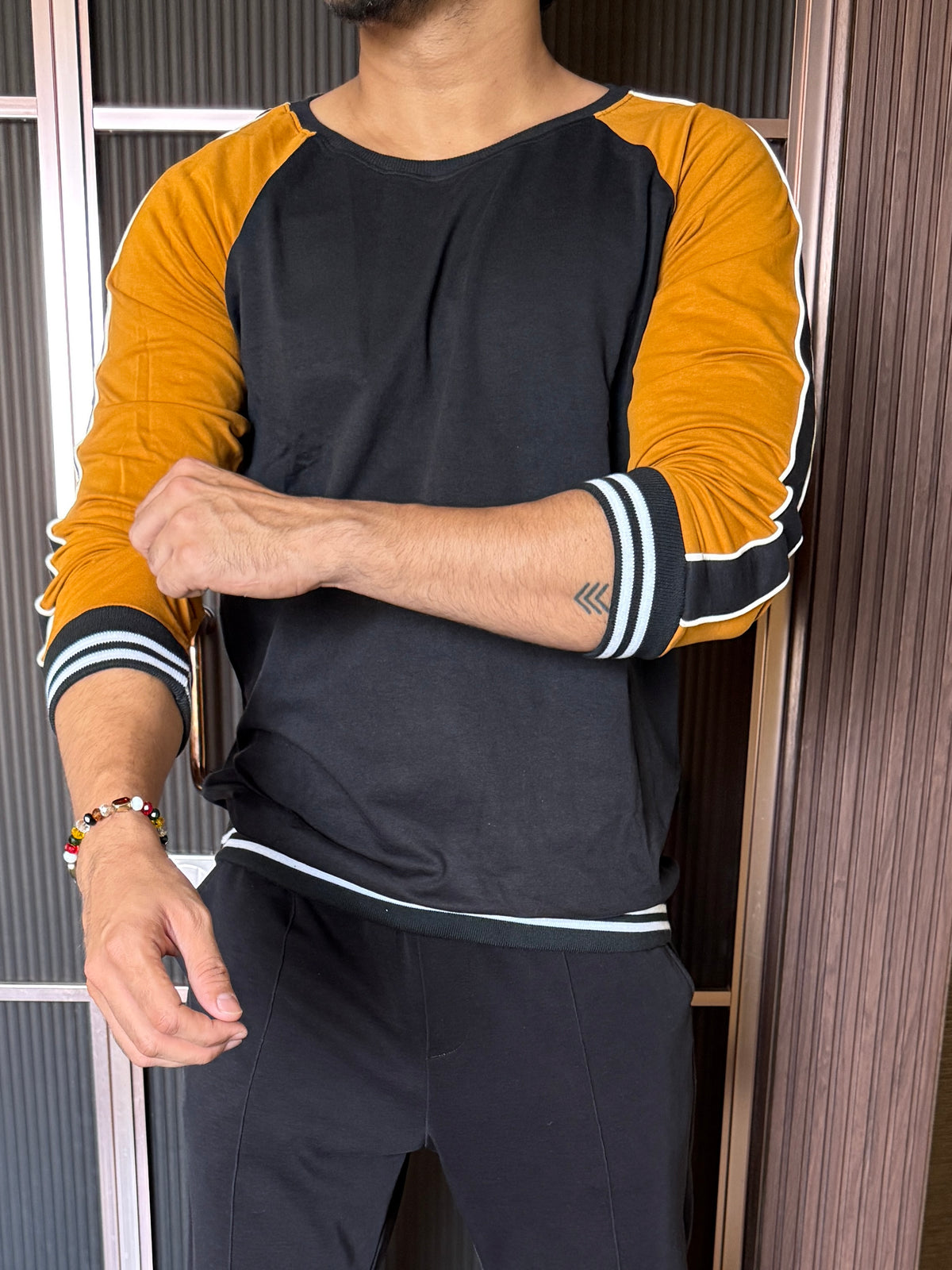 Ribbed Sweatshirt Yellow