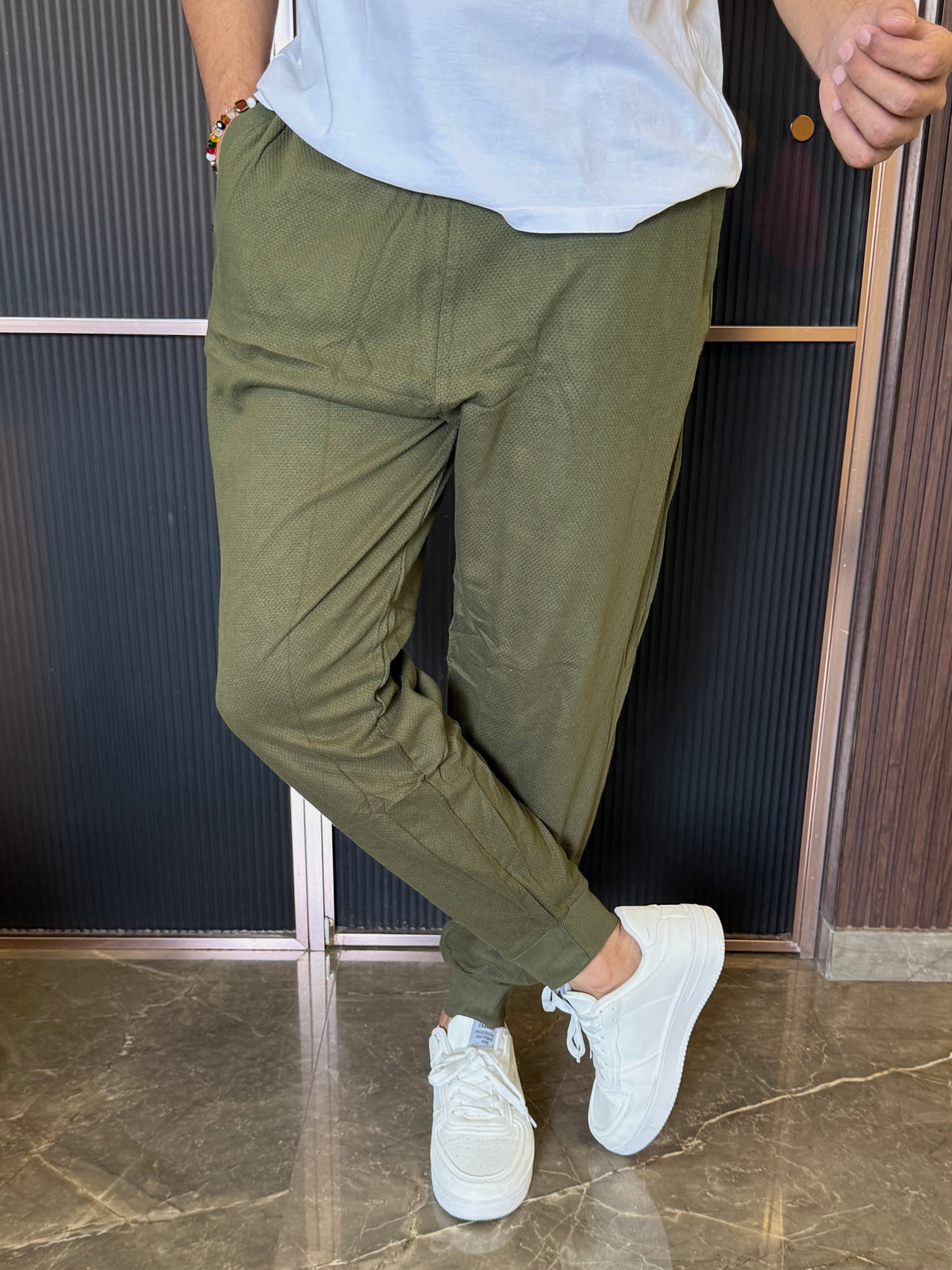 Popcorn Dark Green Joggers