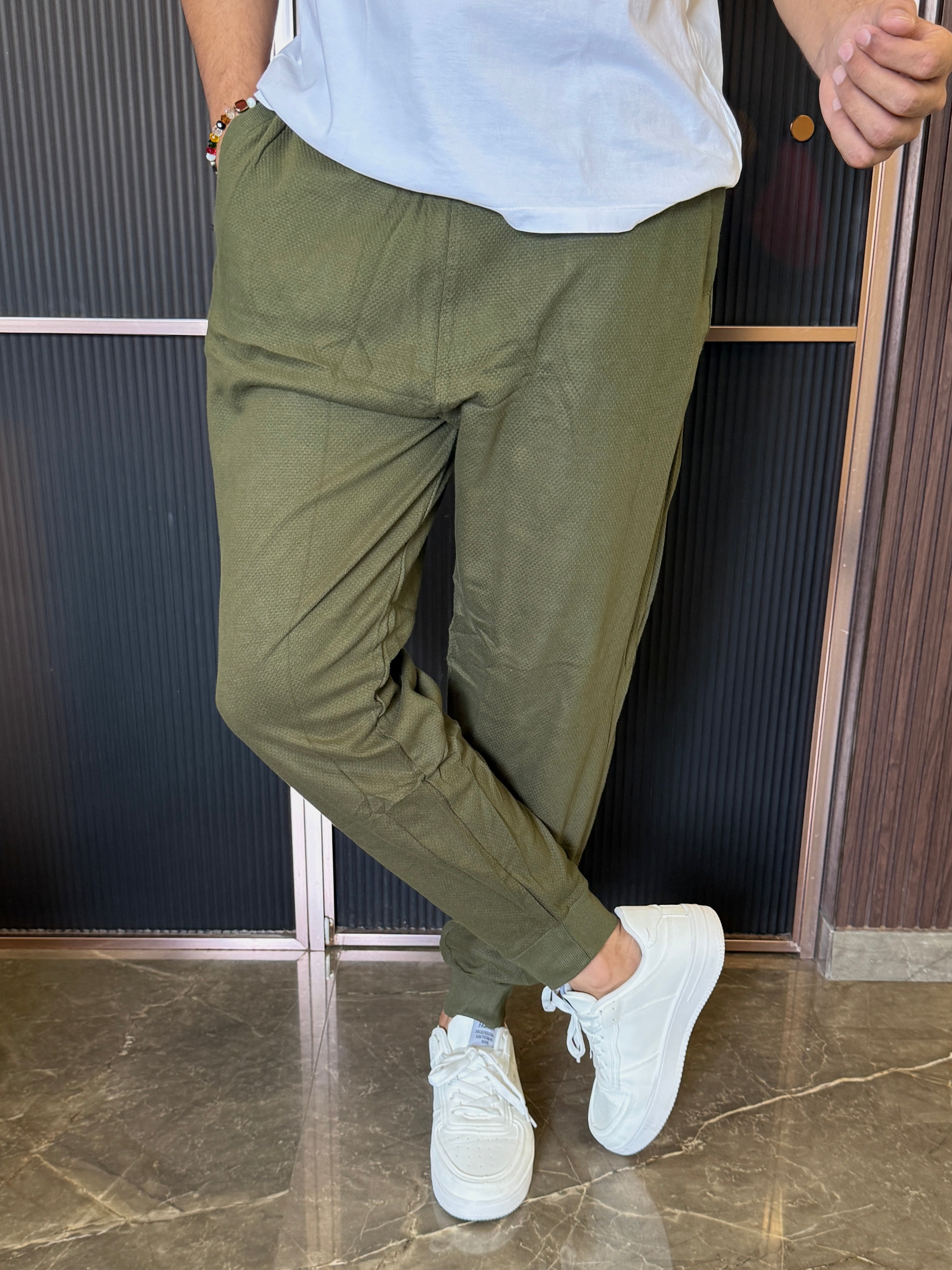 Popcorn Dark Green Joggers