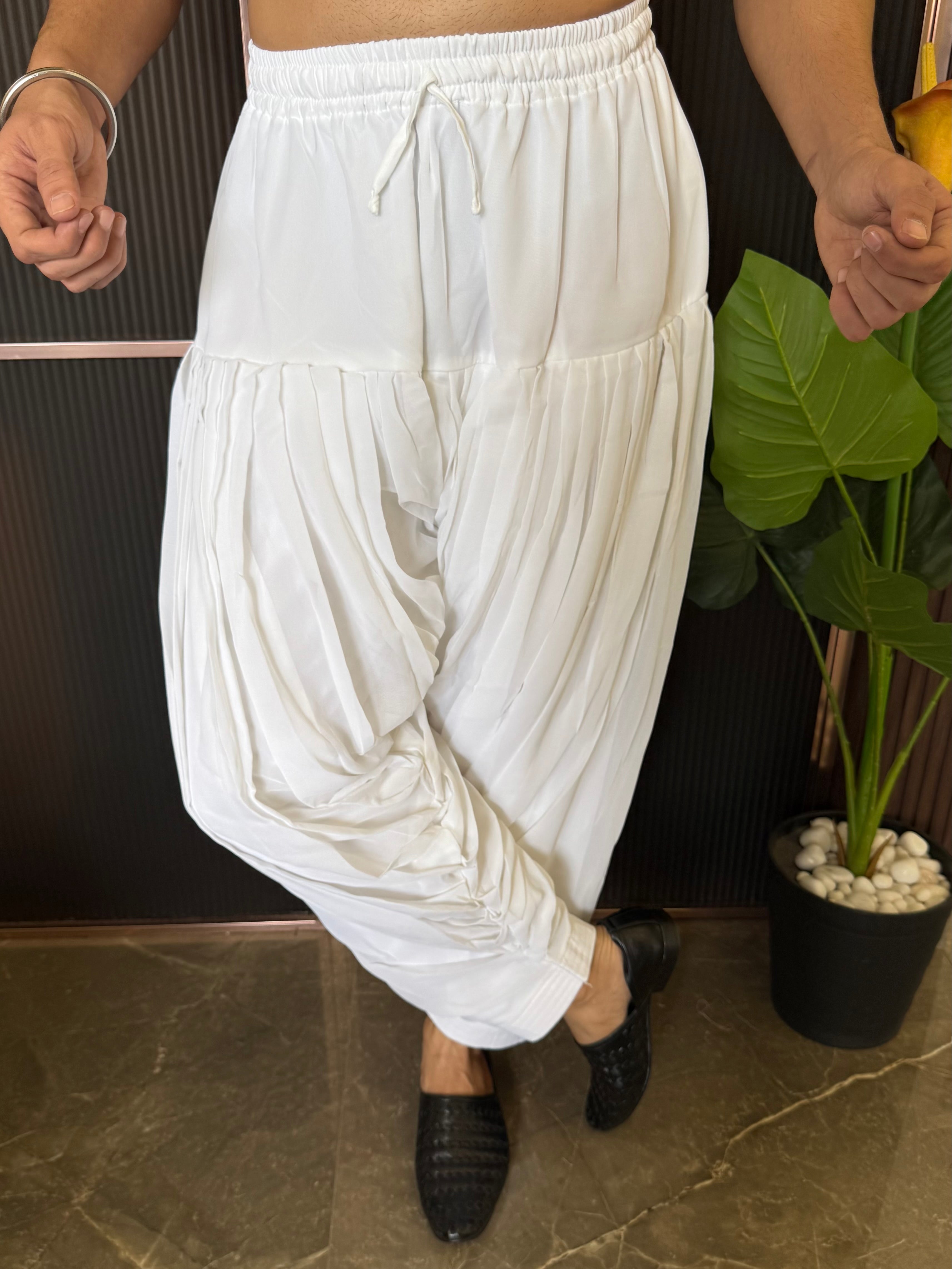 Afghani White Paijama