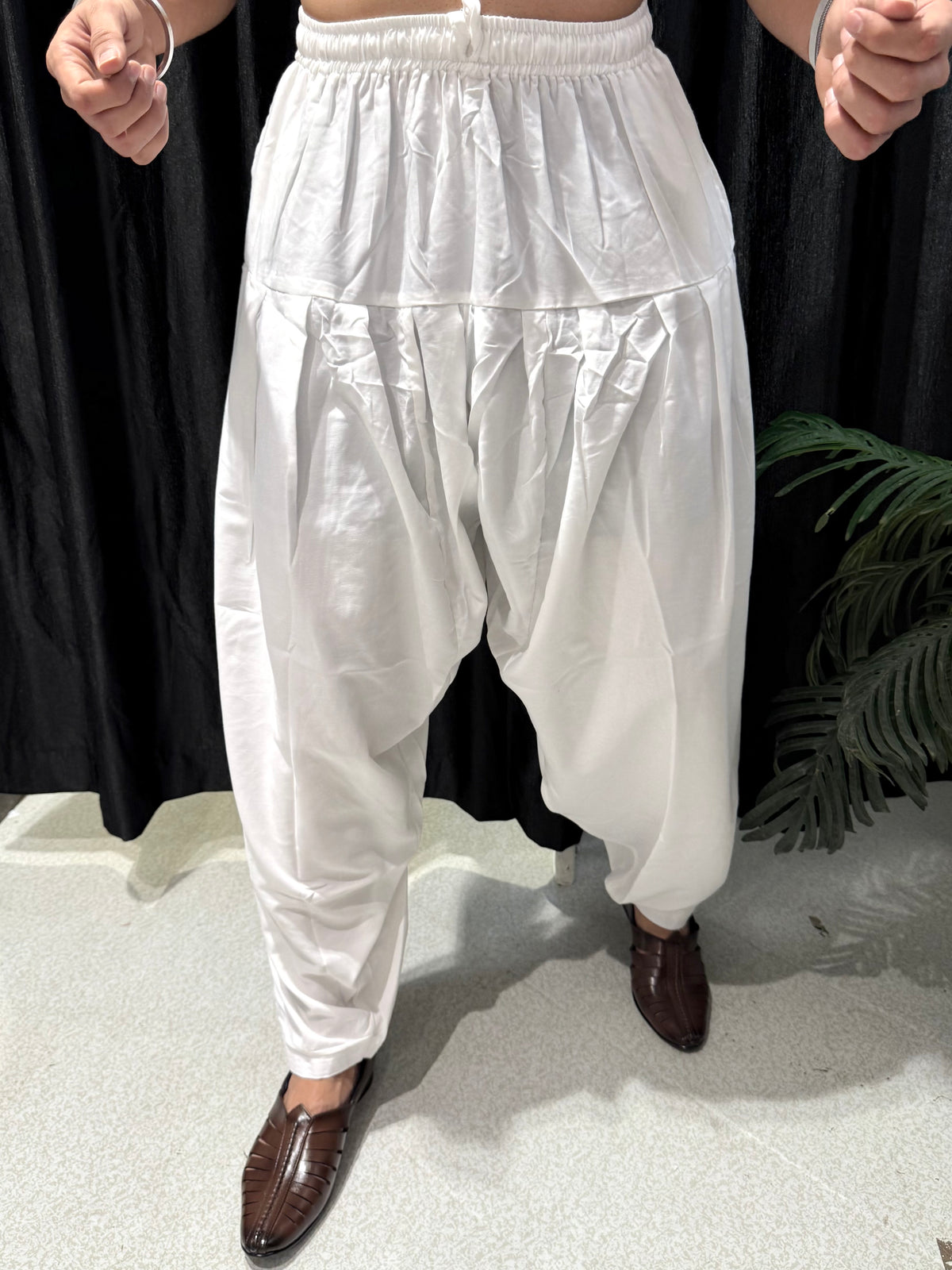 Cotton White Salwar For Men