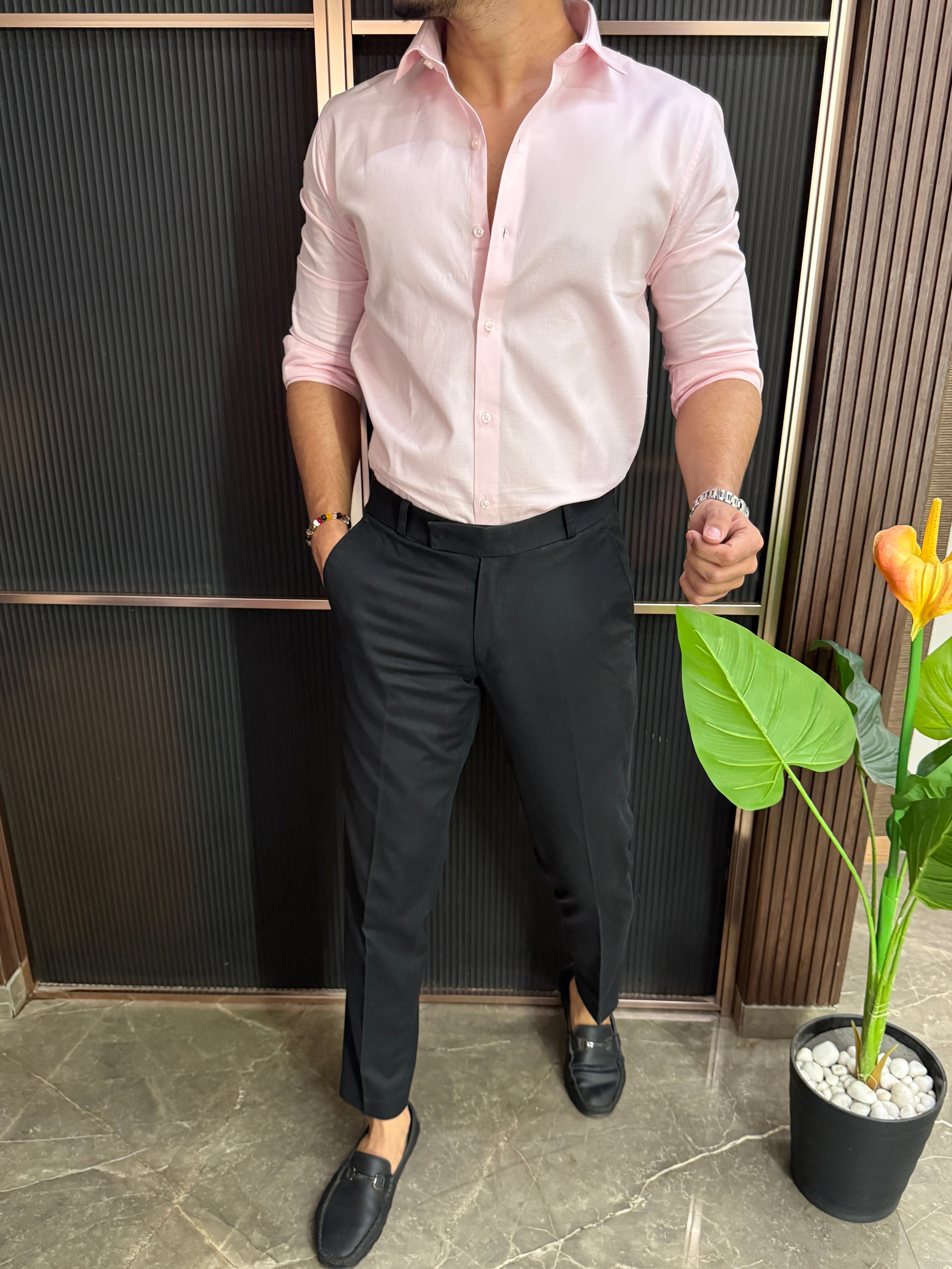 Cotton Matty Pink Full Sleeves Shirt