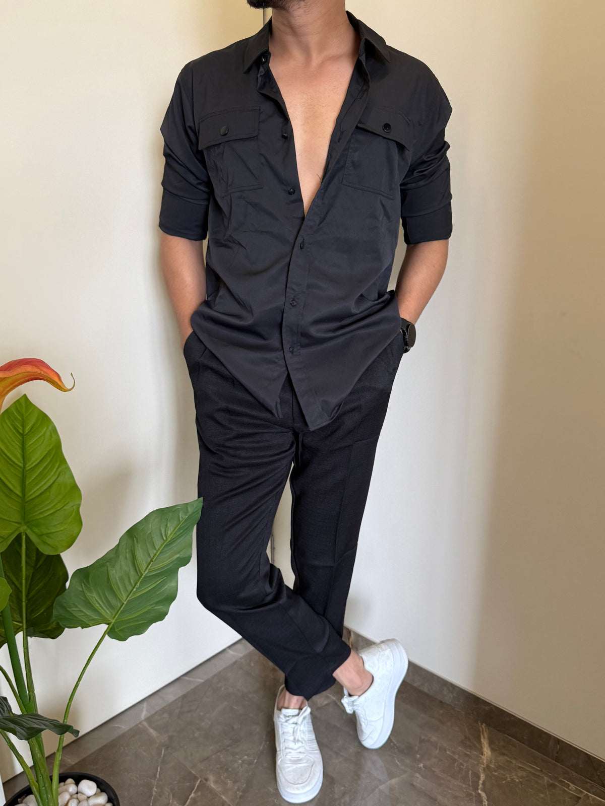 Imported Cargo Black Shirt