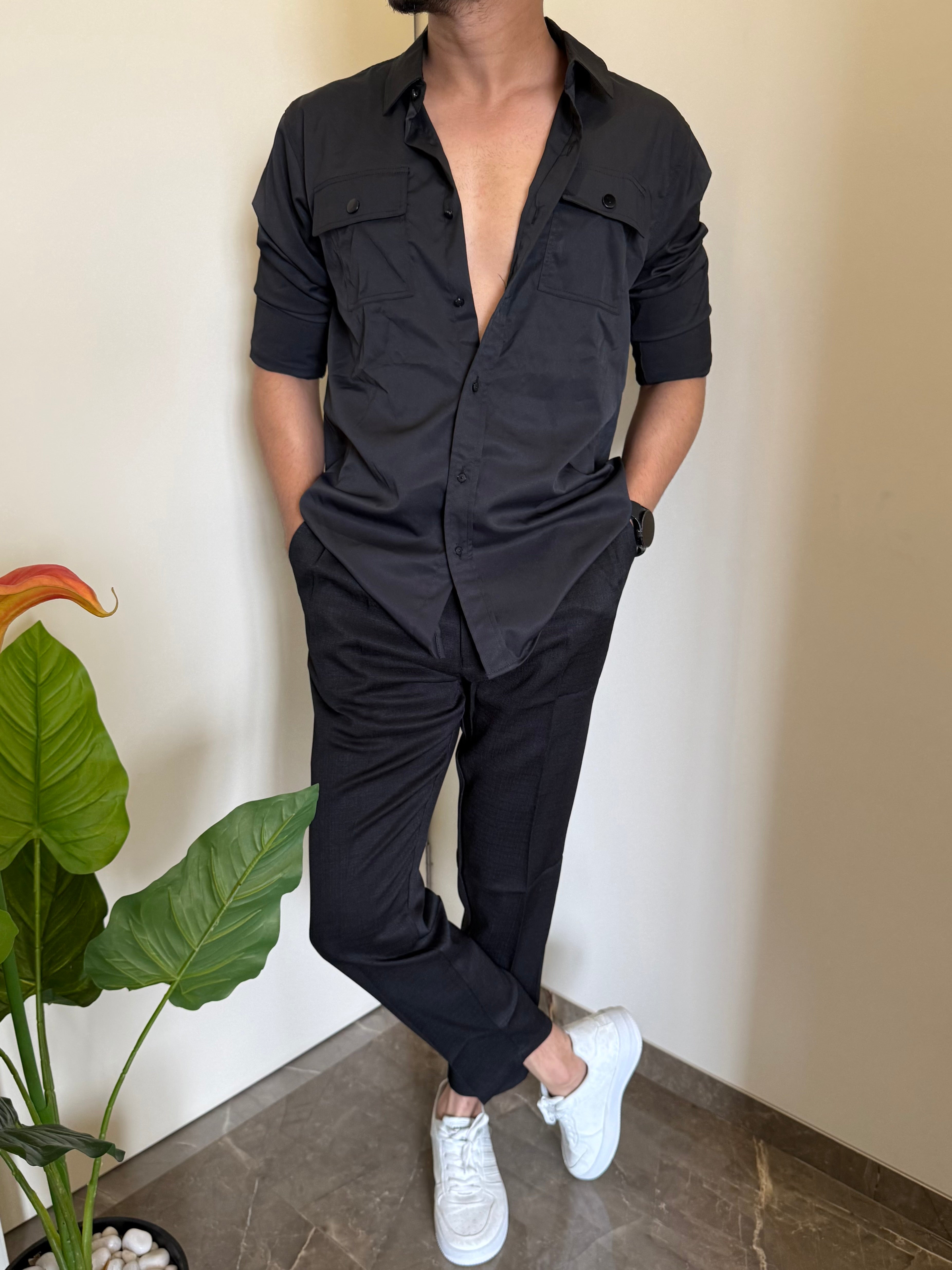 Imported Cargo Black Shirt