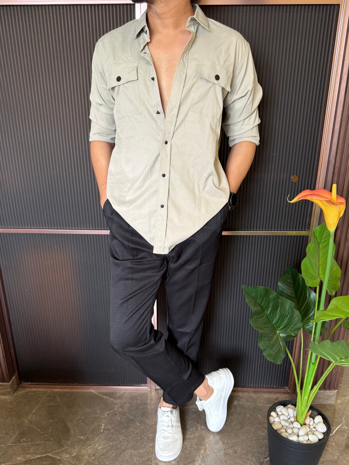 Imported Cargo Beige Shirt