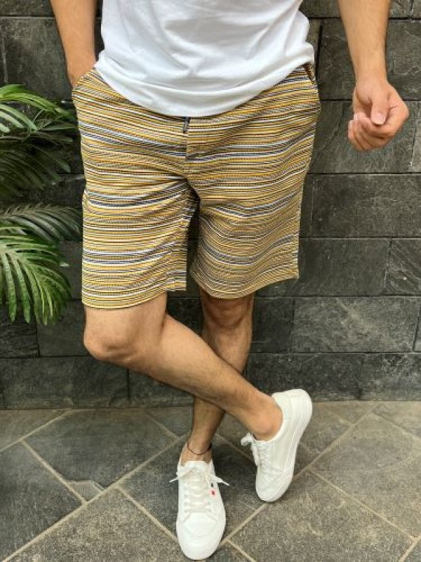 Hosiery Striper Yellow Shorts