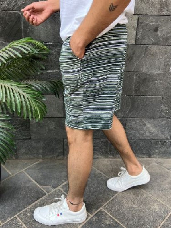 Hosiery Striper Green Shorts
