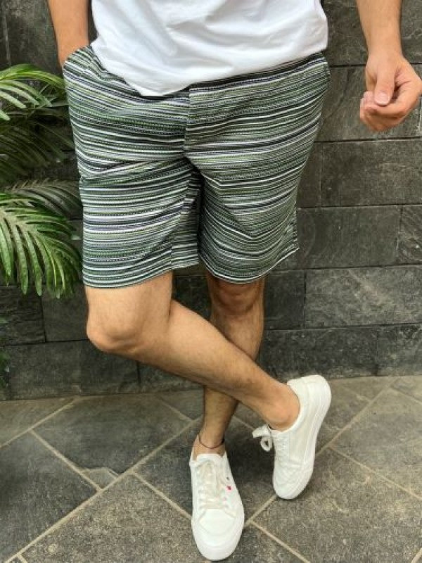 Hosiery Striper Green Shorts