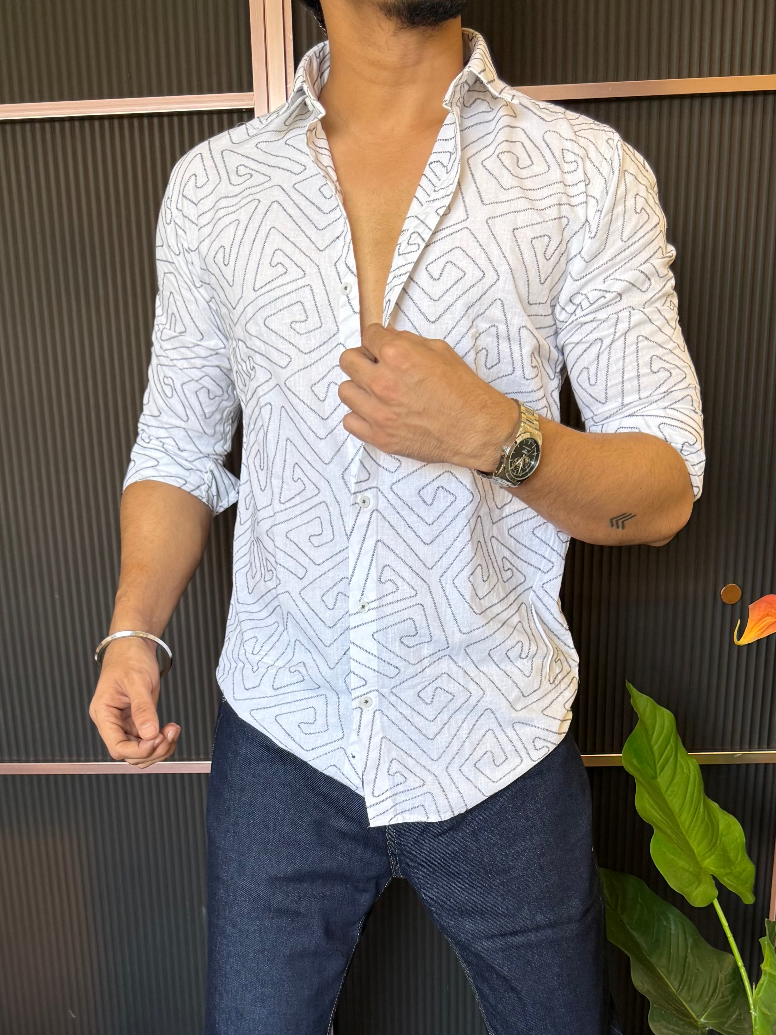 Pure Natural Linen White Shirt