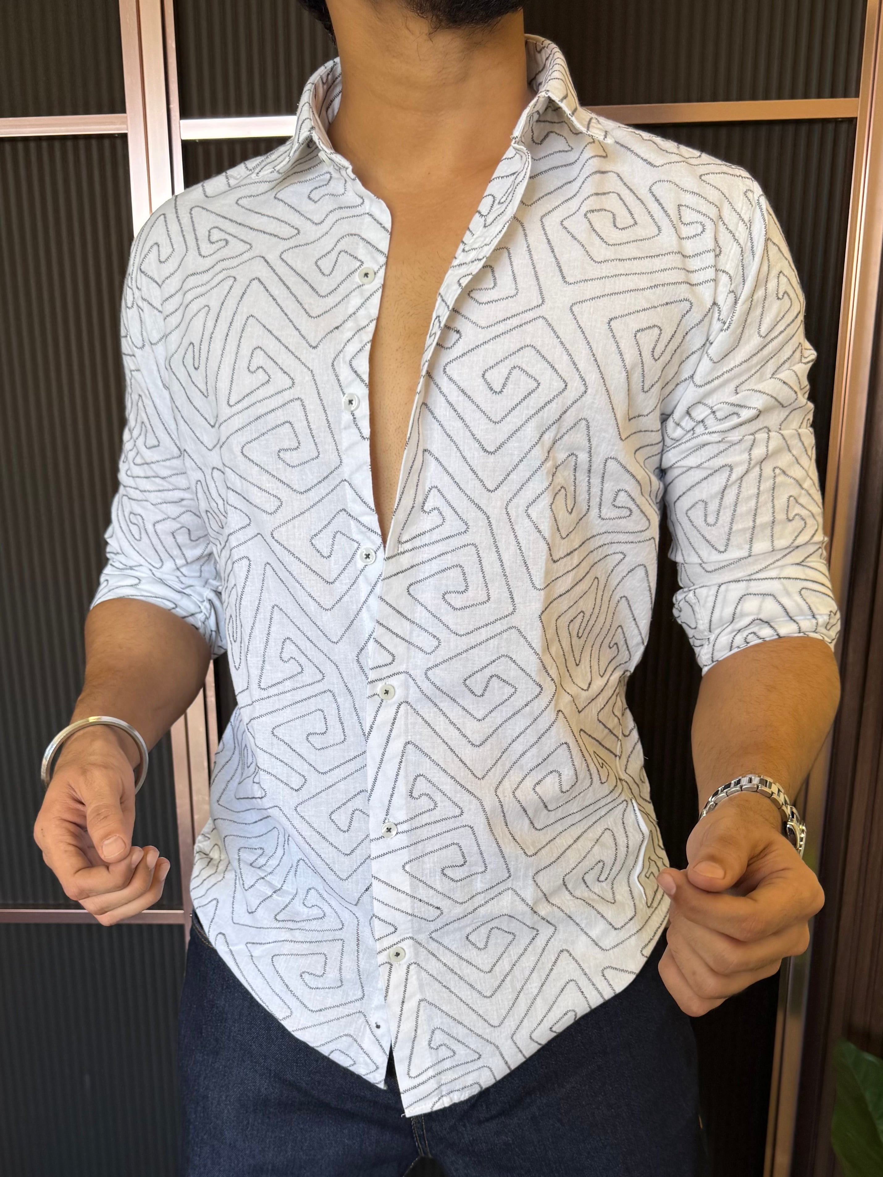 Pure Natural Linen White Shirt