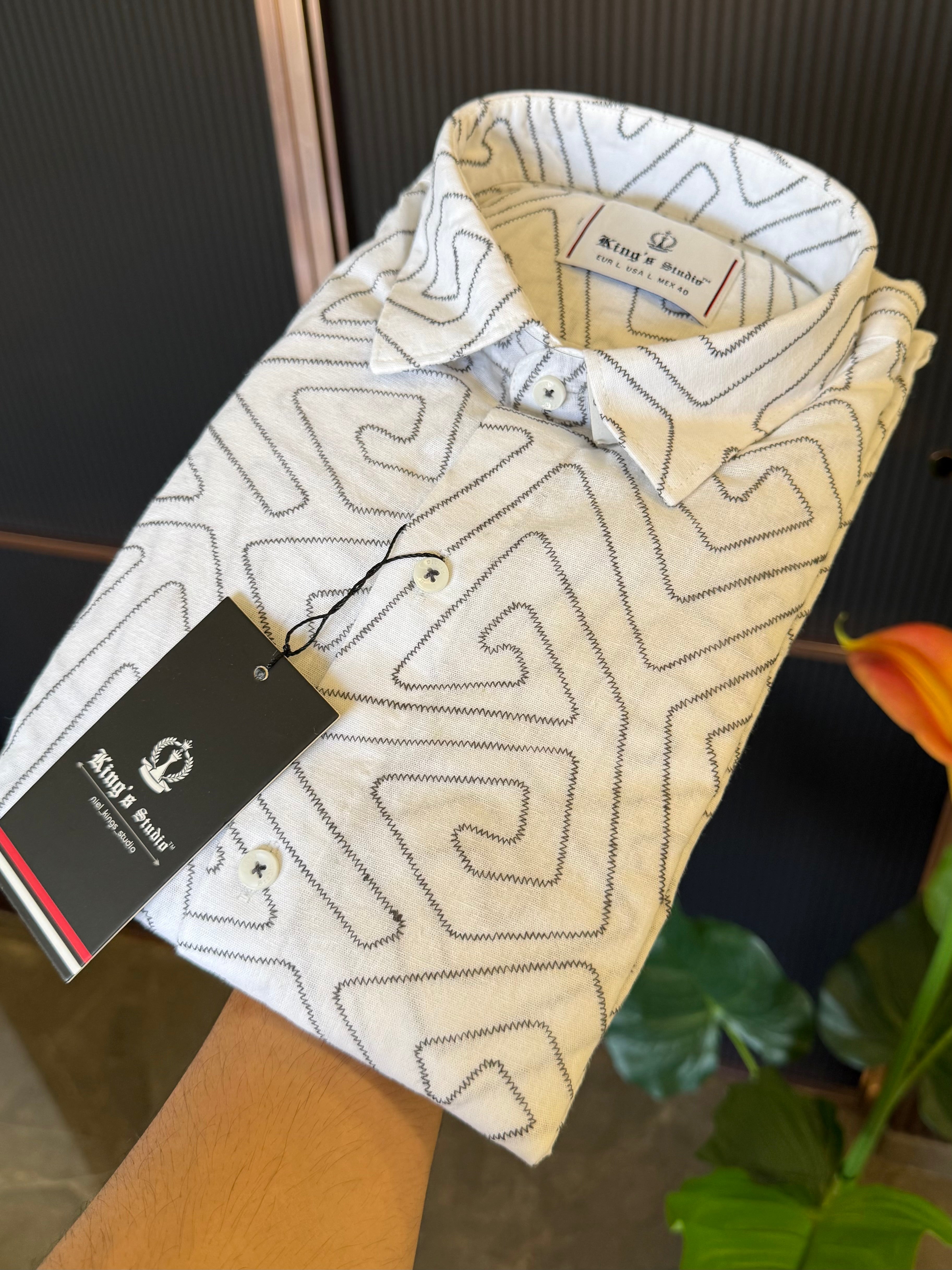 Pure Natural Linen White Shirt