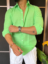 Cotton Linen Neon Shirt