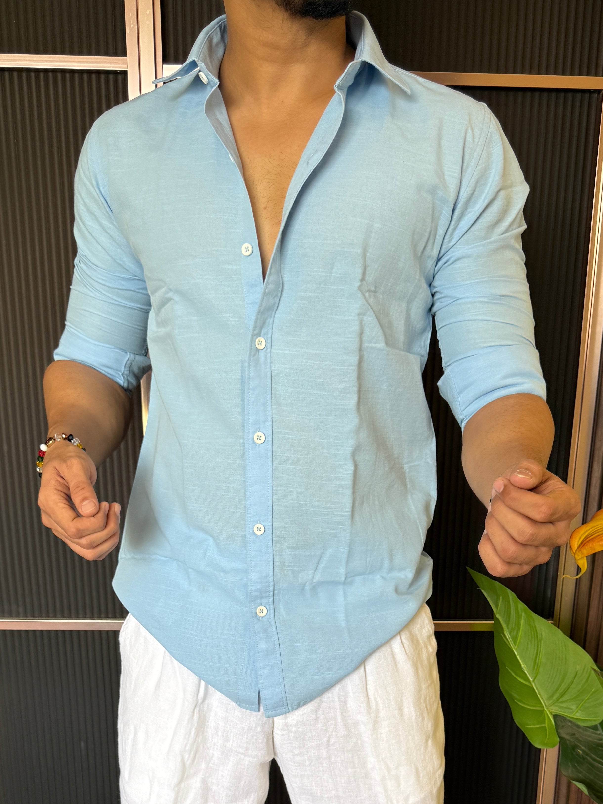Cotton Linen Sky Shirt