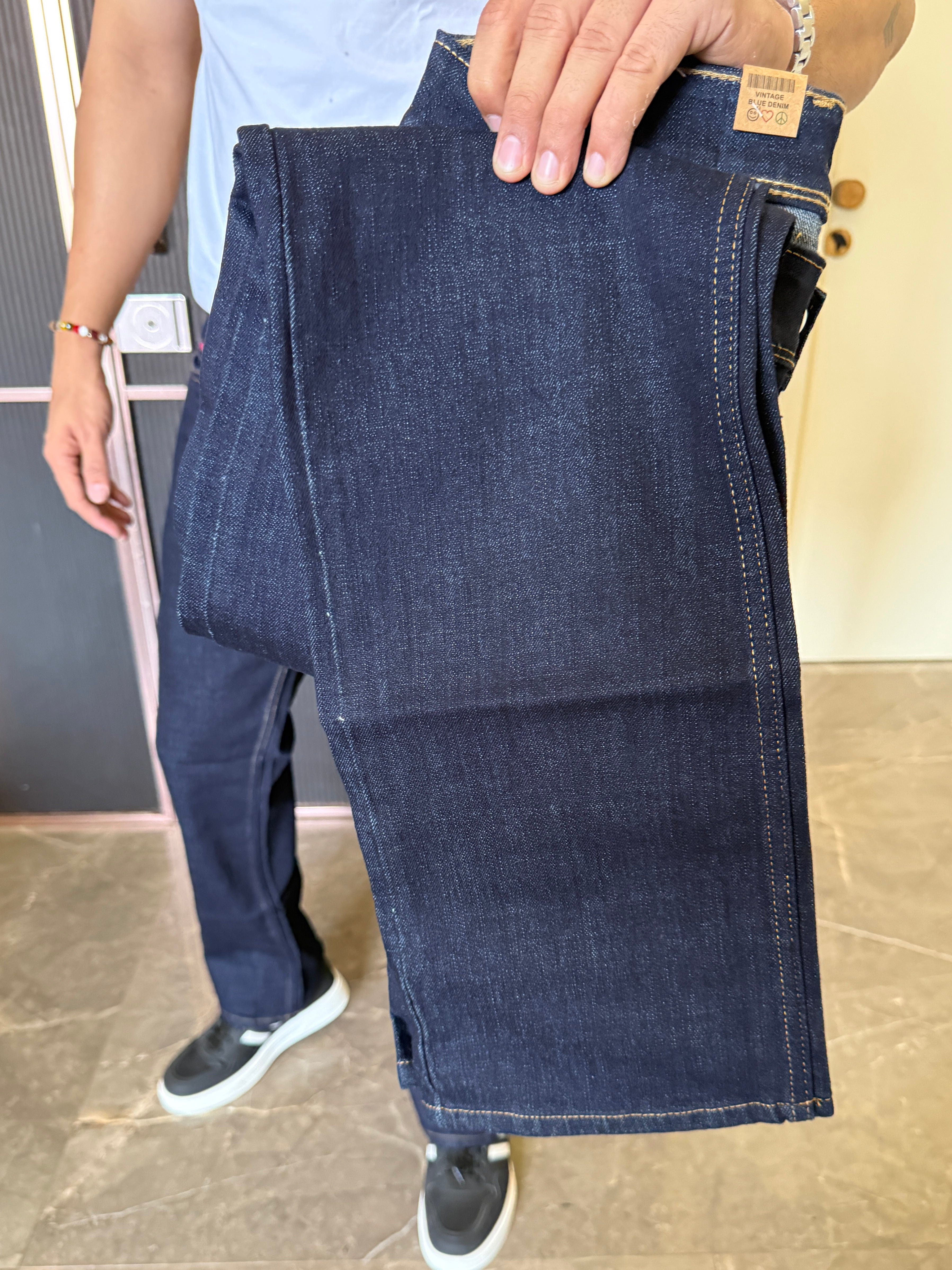 Raw Wash Darkblue Stretchable Denim Jeans