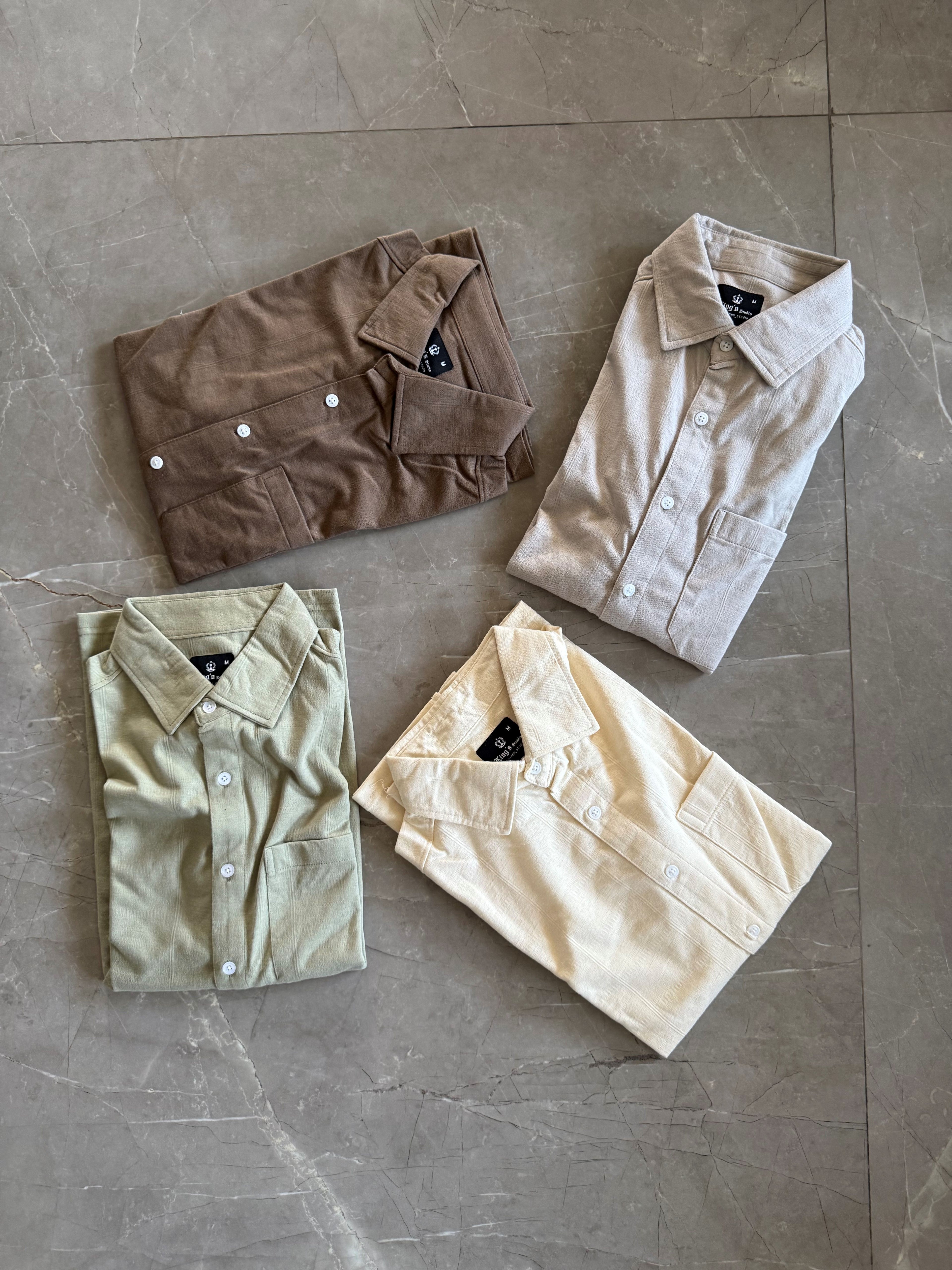 Self Texture Fone Fullsleeves Shirt