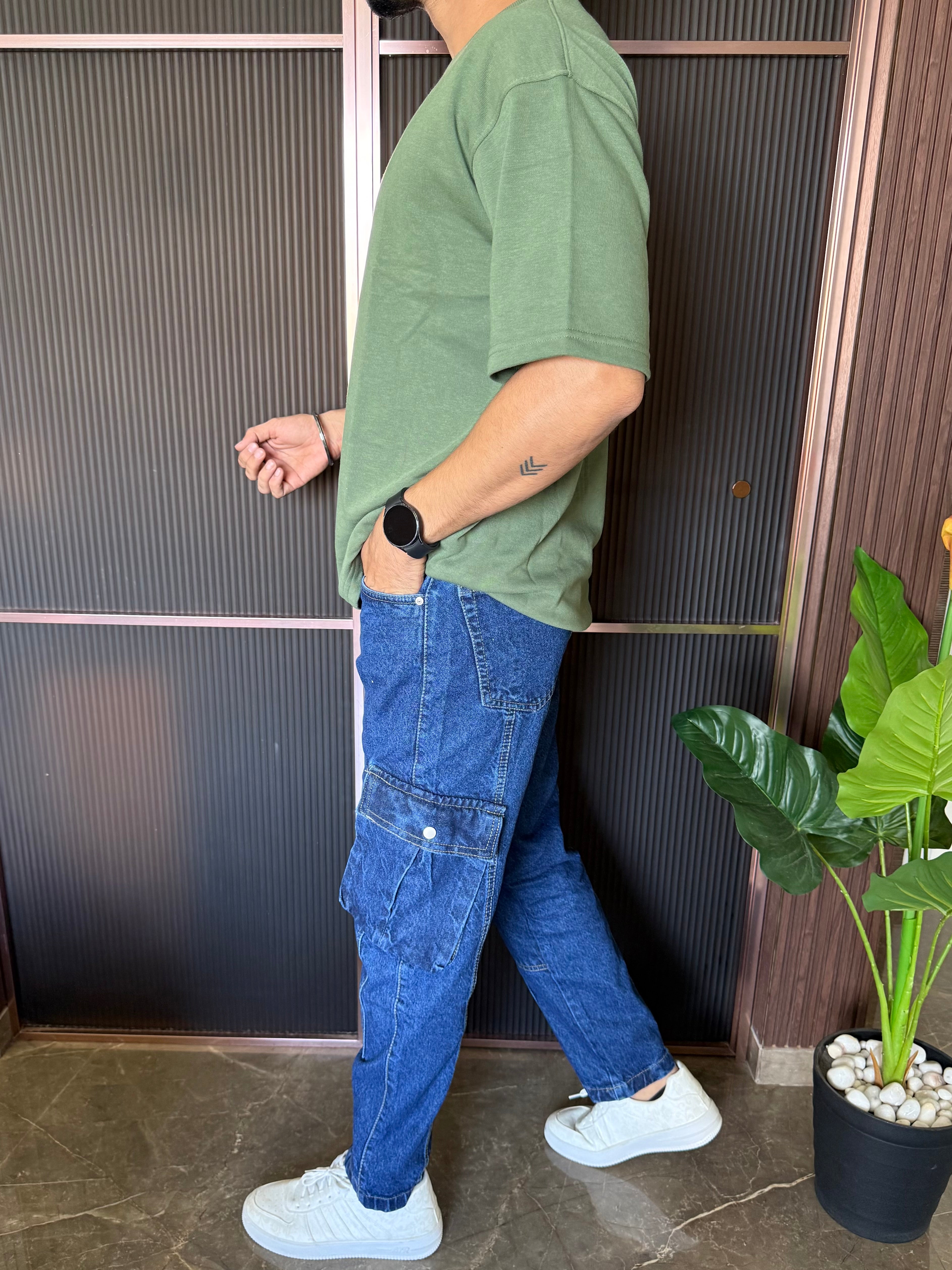 Drop Shoulder Green Oversize Tee
