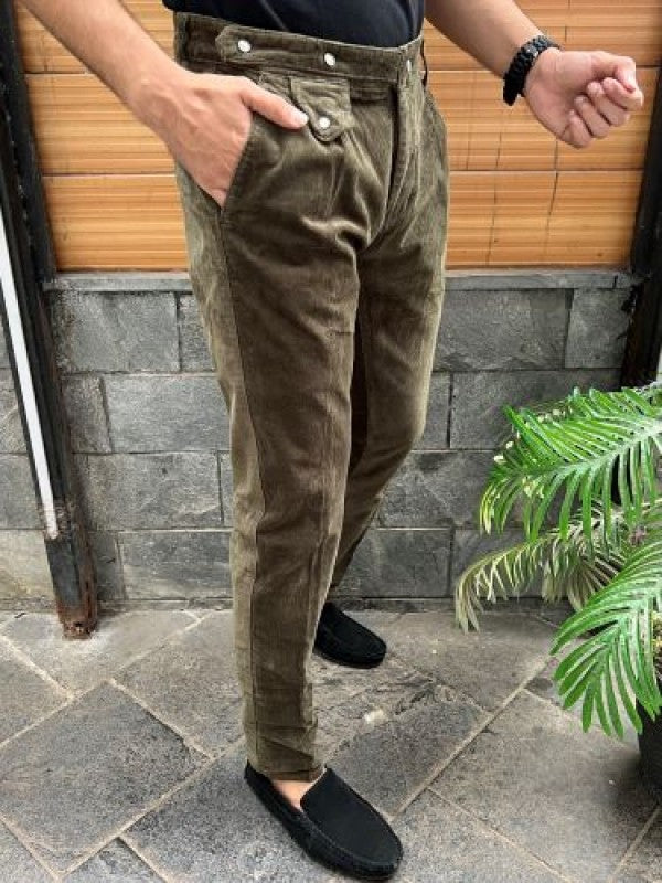 Corduroy Mehendi  Pant