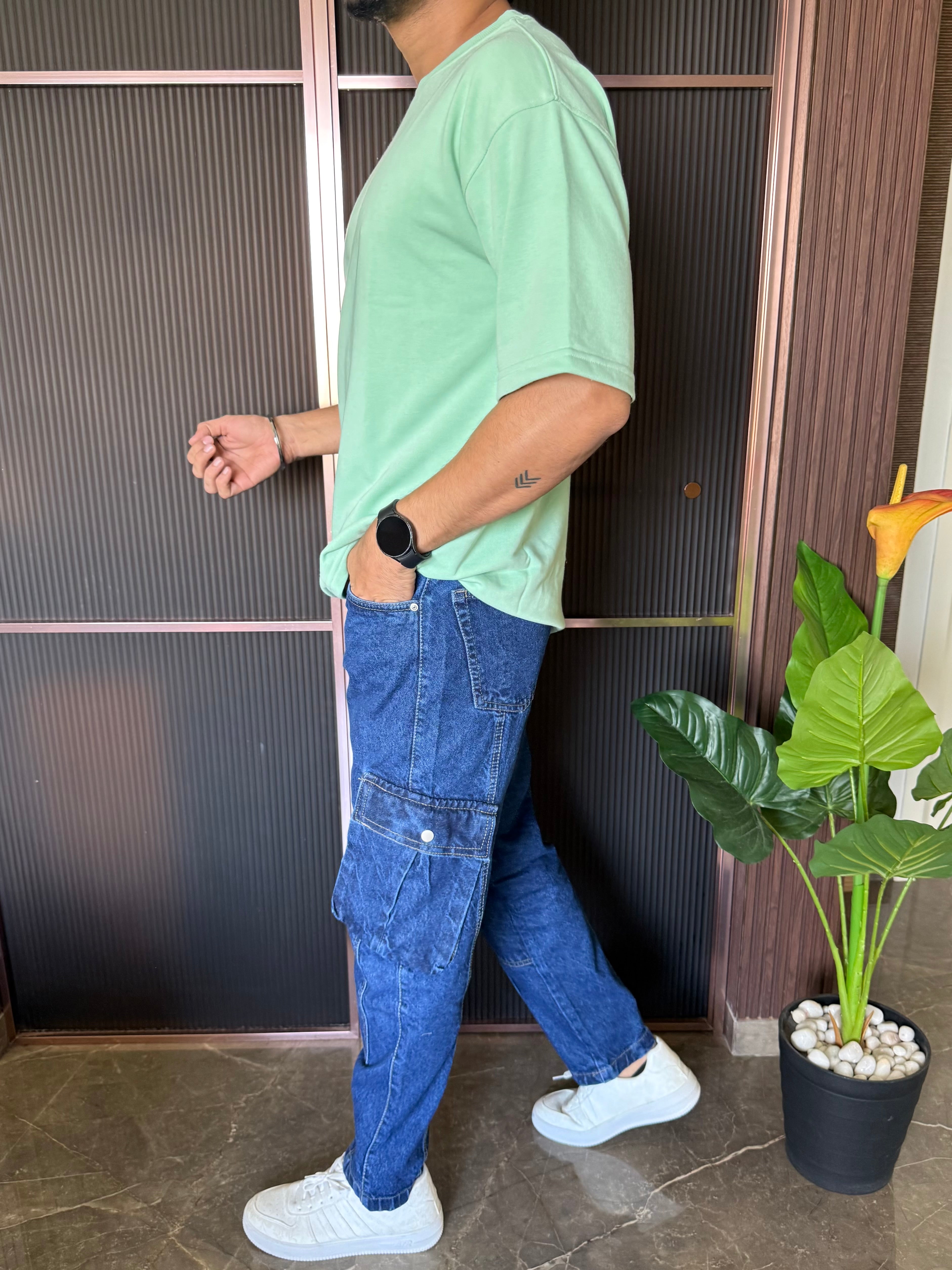 Drop Shoulder Pista Mint Oversize Tee