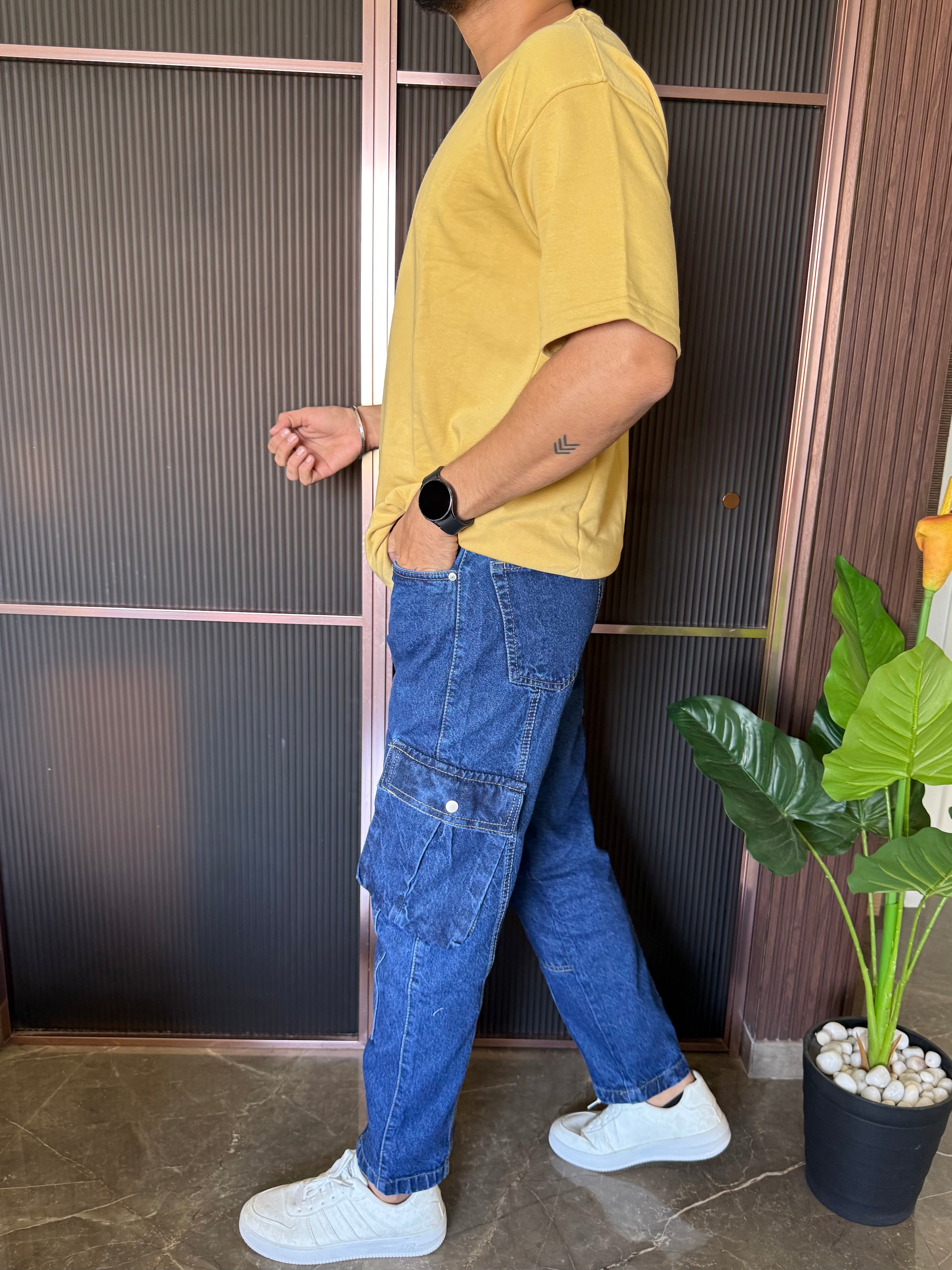 Drop Shoulder Yellow Oversize Tee