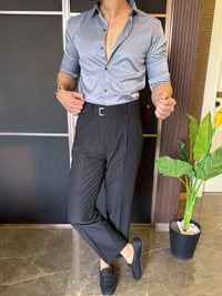 Satin Grey Full sleeves  Shirt