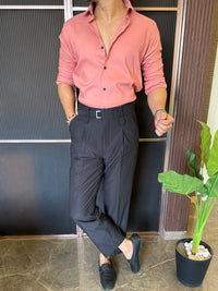 Stretchable Cotton Peach Full  Shirt