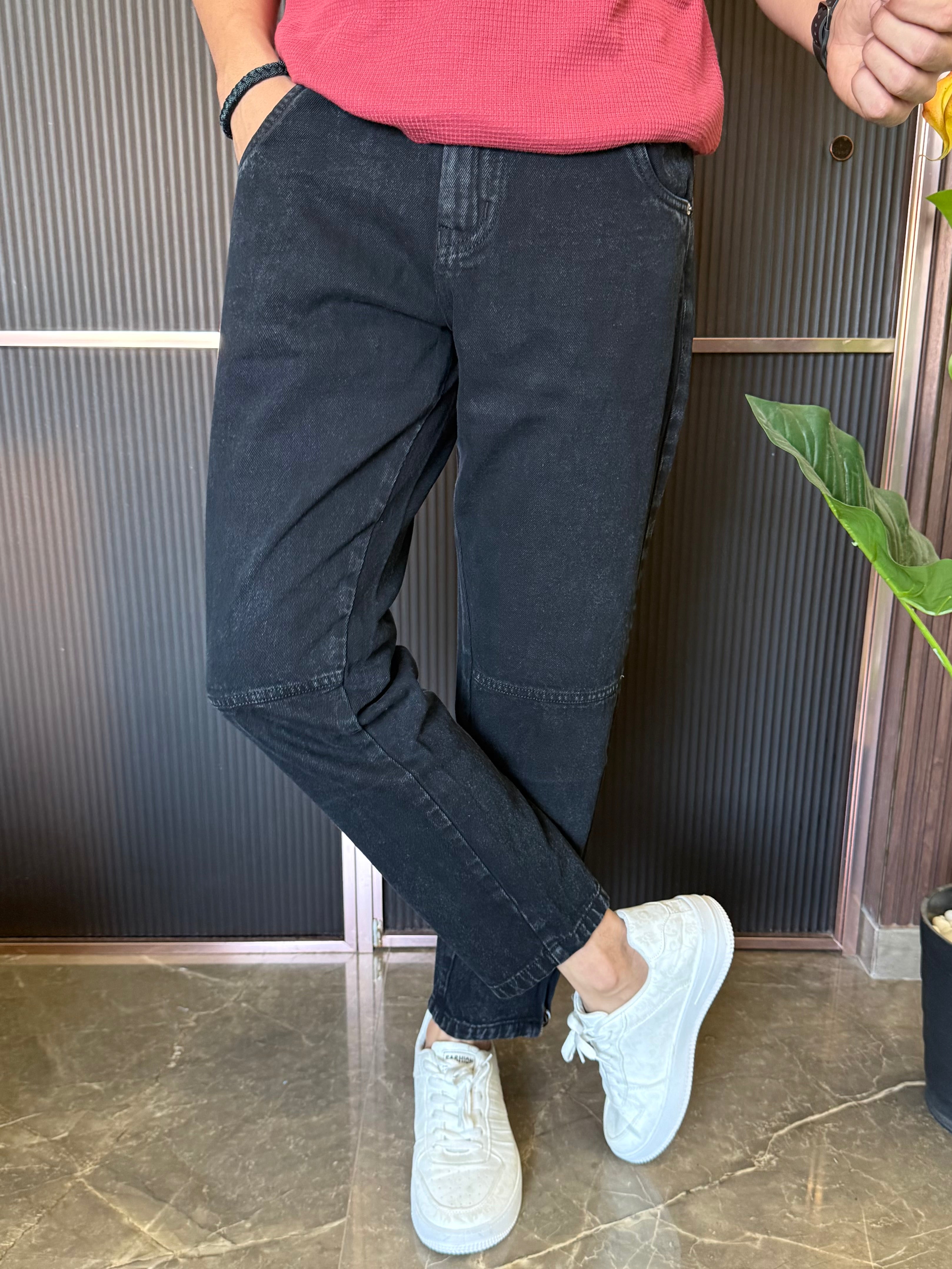 Mom Fit Zip Bottom Carbon Jeans