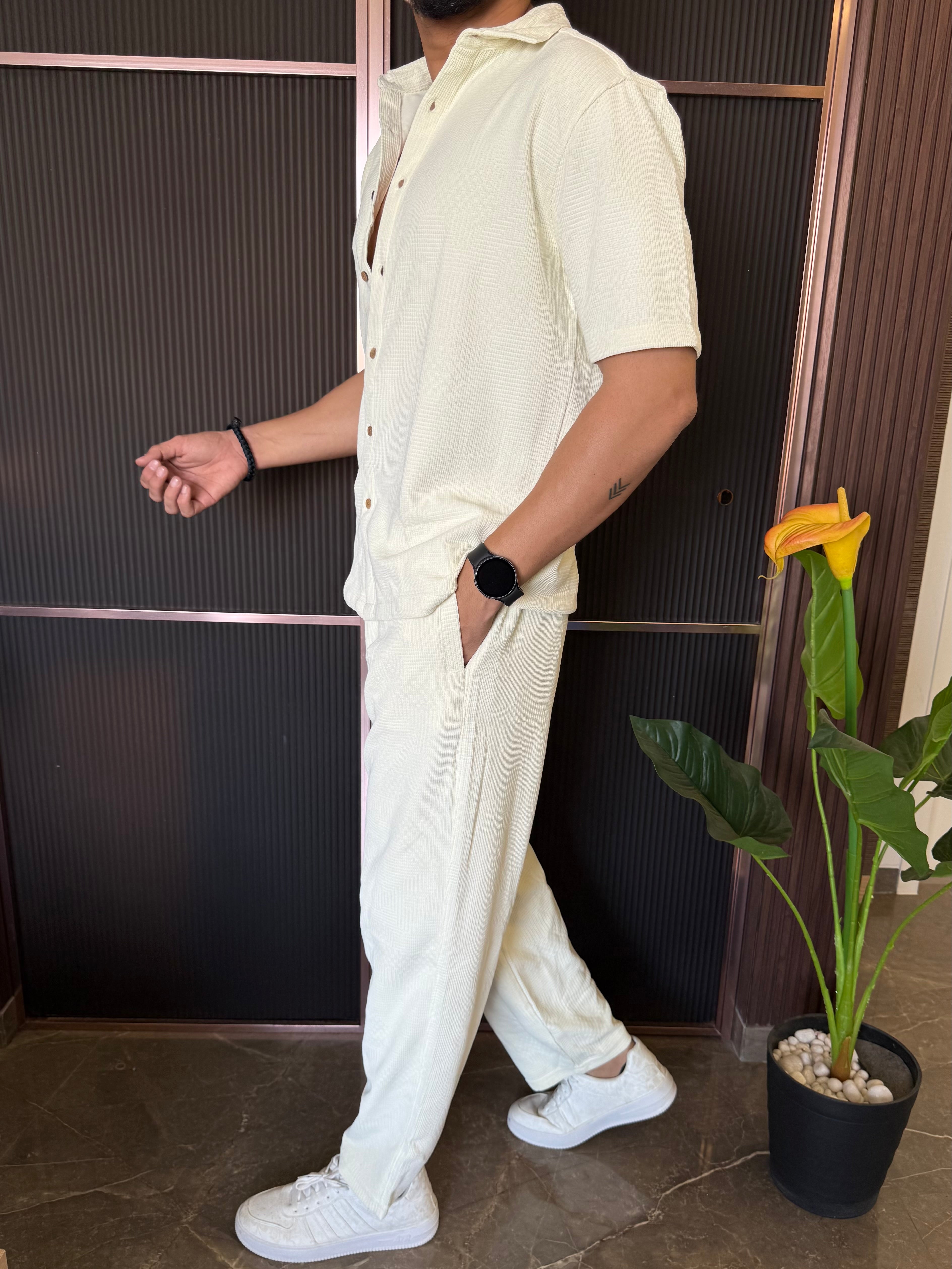 Oversize Cream Baggy Cords