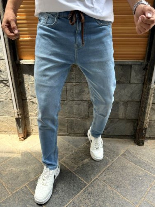 Elastic Stretchable Light Blue Jeans