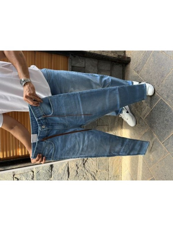 Elastic Stretchable Light Blue Jeans