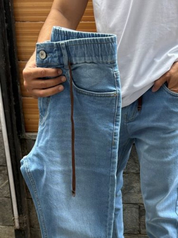 Elastic Stretchable Light Blue Jeans