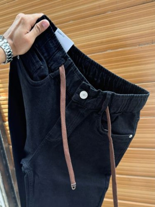 Elastic Stretchable Black Jeans