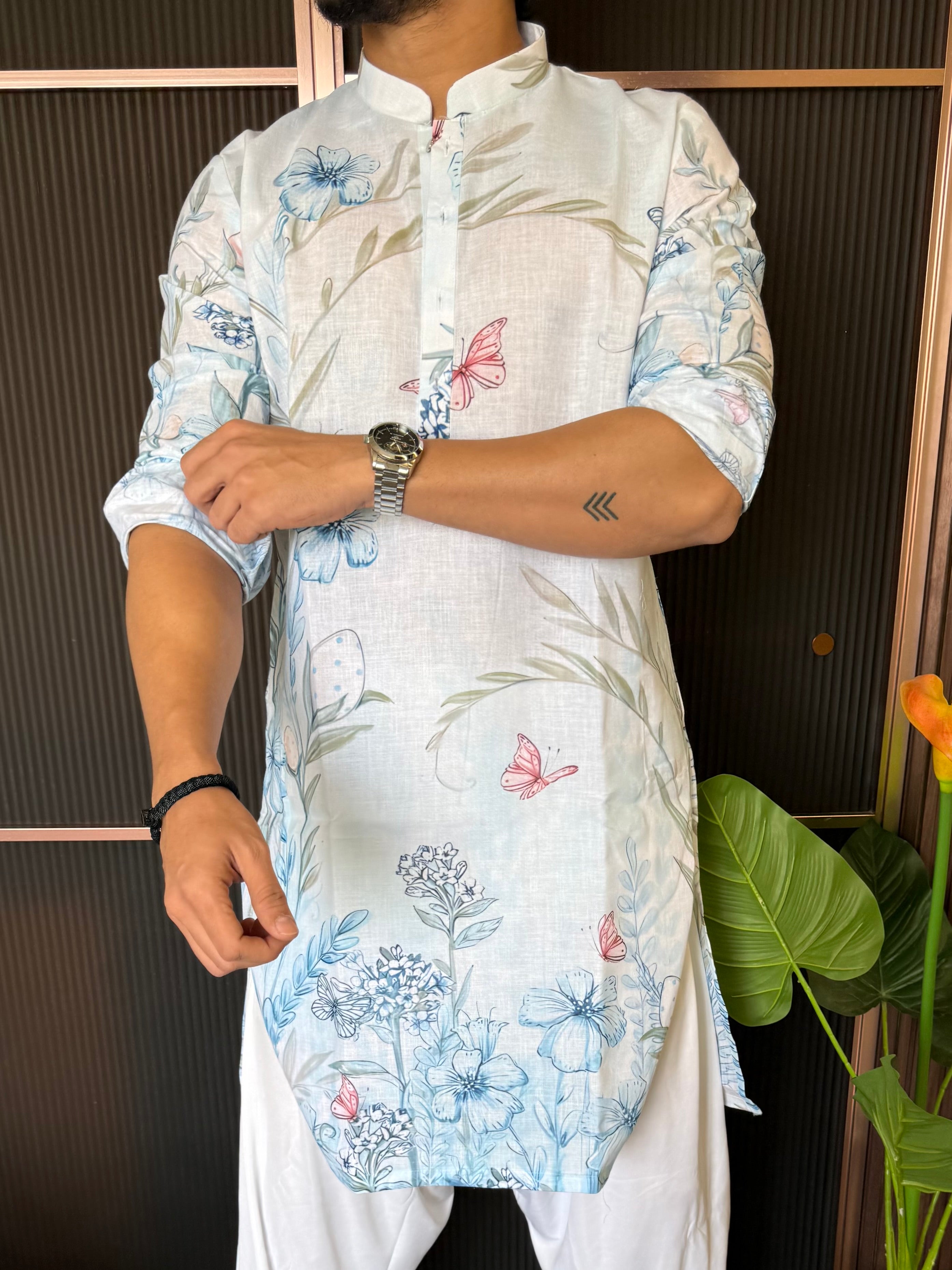 Premium Linen Printed Kurta 2