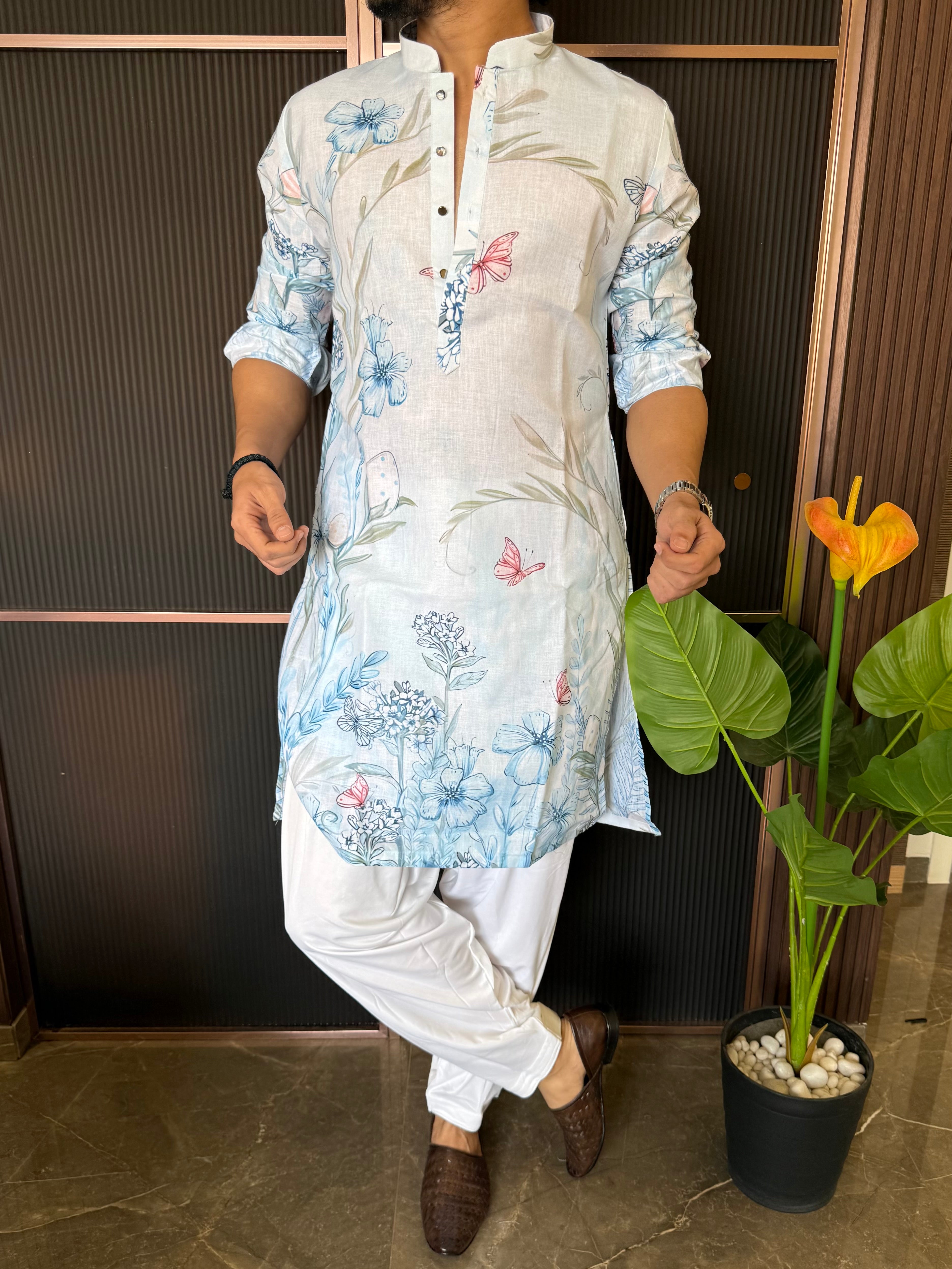 Premium Linen Printed Kurta 2