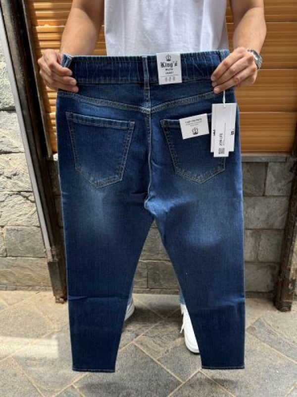 Elastic Stretchable Dark Blue Jeans