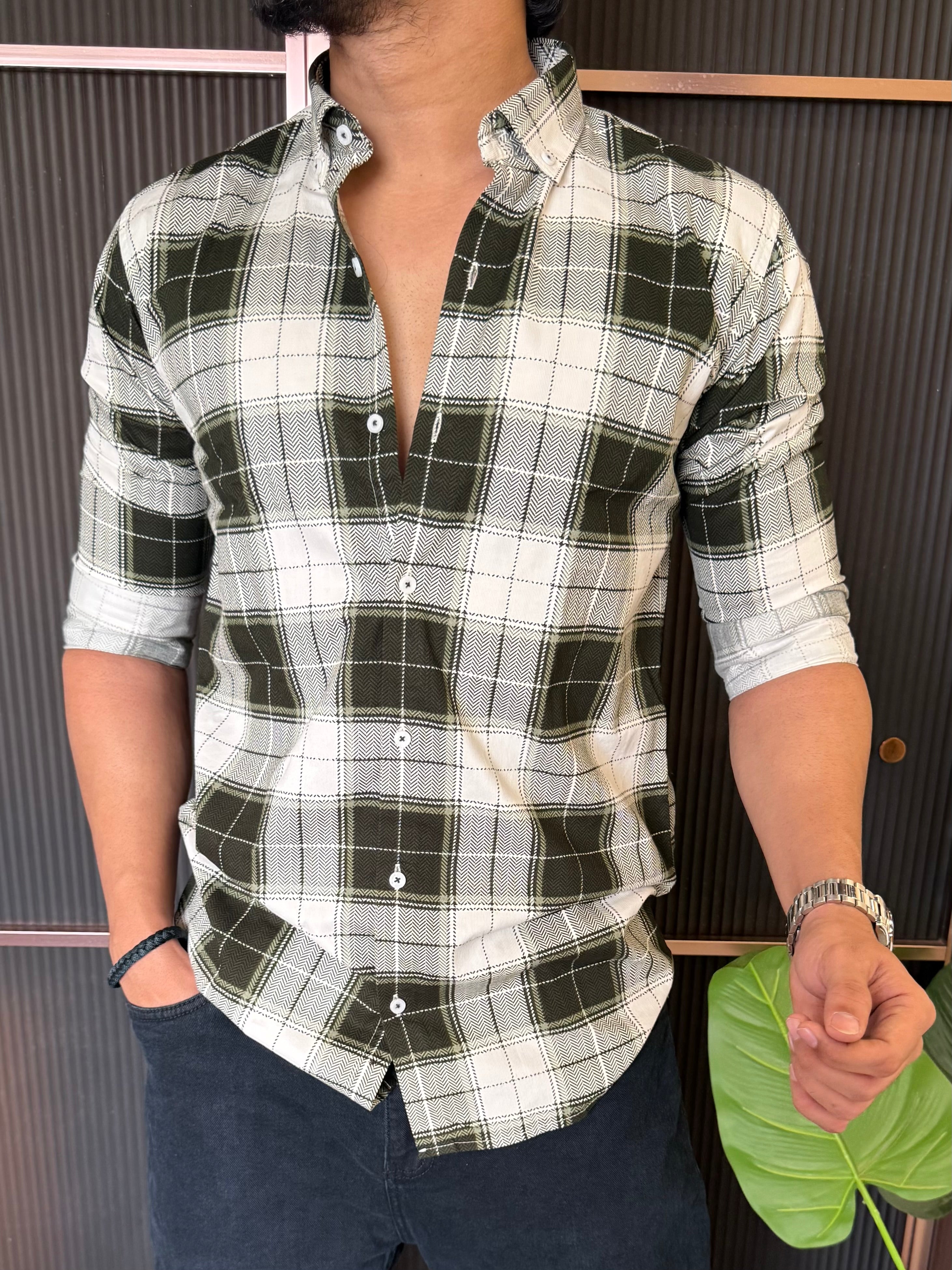 Cotton Green Chex