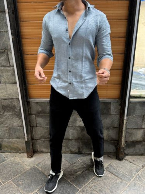 Slub Textured Kero Full Sleeve Shirt