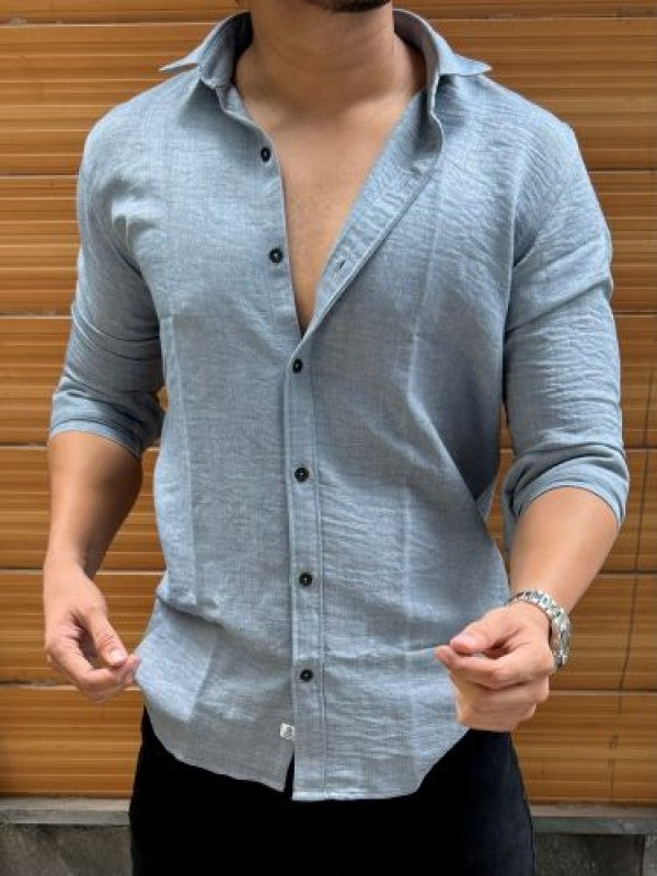 Slub Textured Kero Full Sleeve Shirt