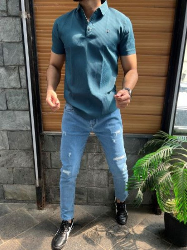 Imported Design 2 Blue Collar Tshirt