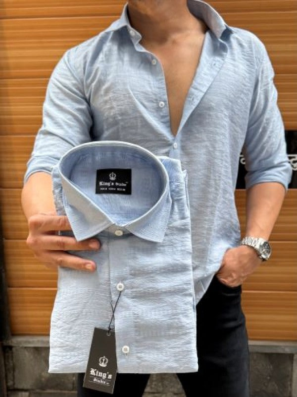 Soft Hand feel  Sky  Full sleeve Shirt