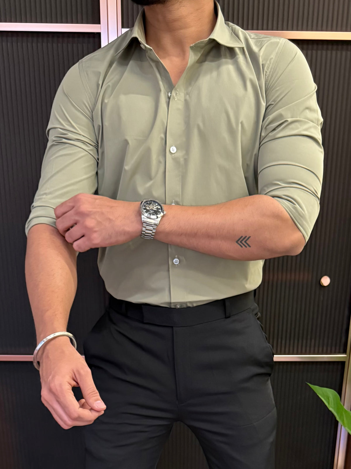 Formal Cotton Full Sleeve Pastel Green Shirt