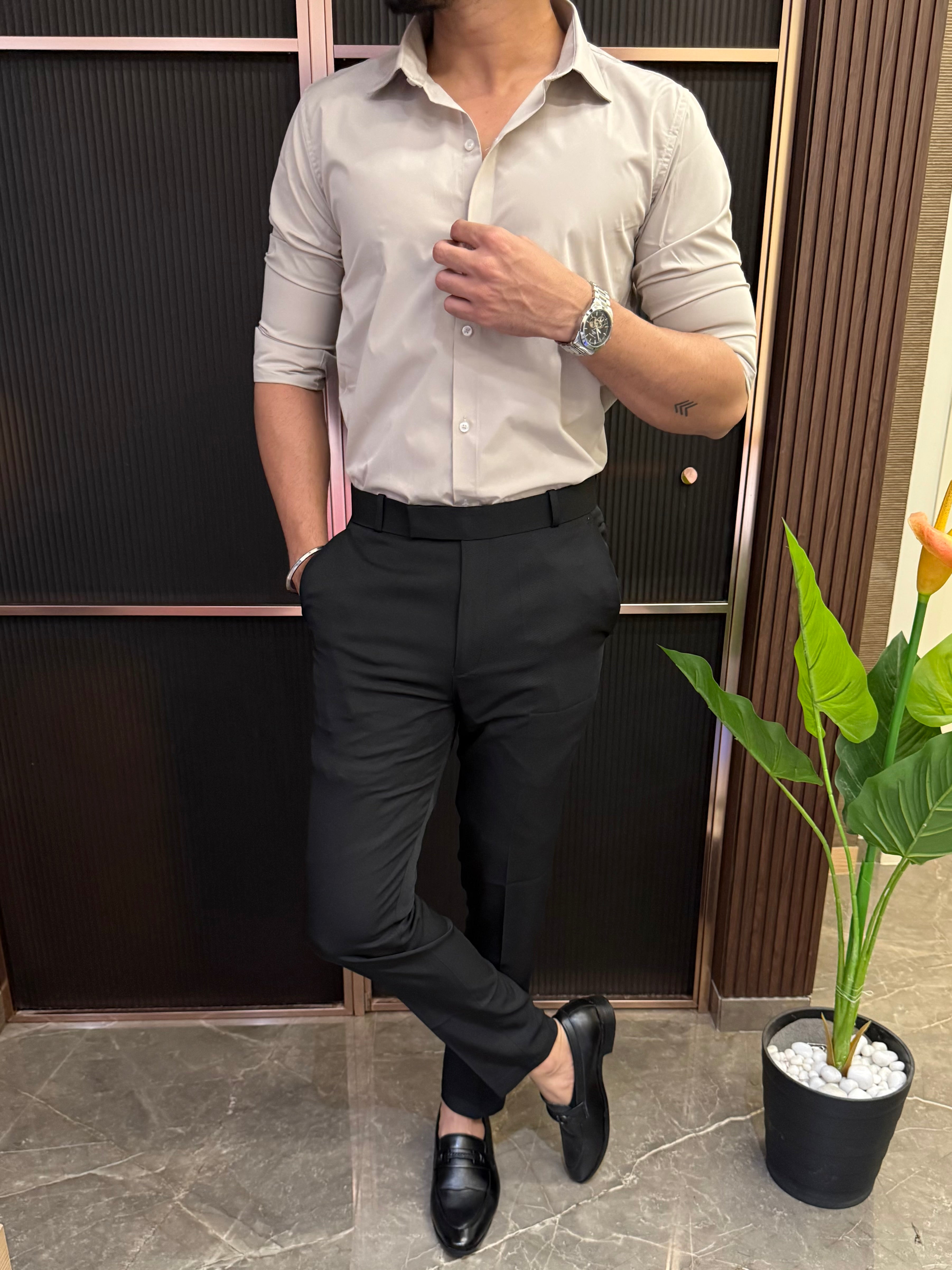 Formal Cotton Full Sleeve Cream