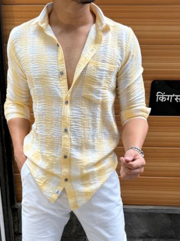 Imported Chex Yellow Full Sleeve Shirt