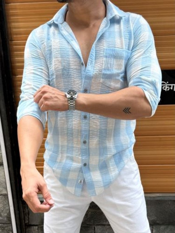 Imported Chex Sky Full Sleeve Shirt