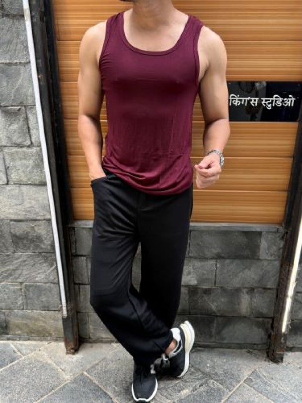 Tensil Stretchable Maroon Vest