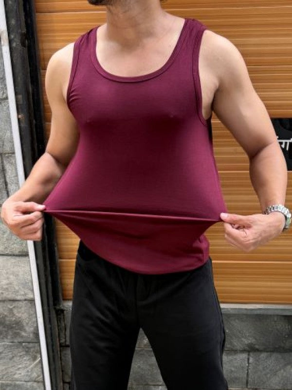 Tensil Stretchable Maroon Vest