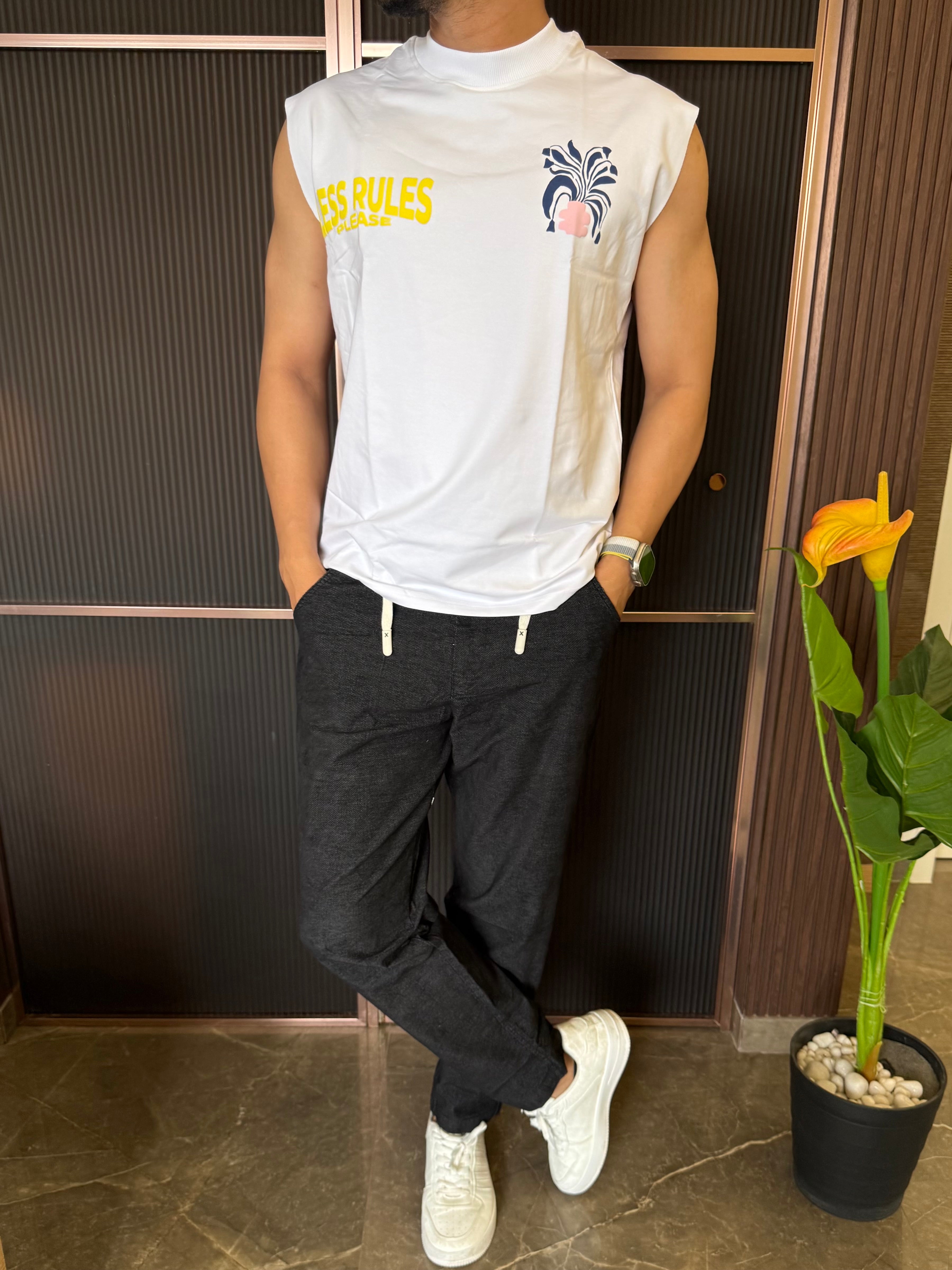 Sleeveless White Tank