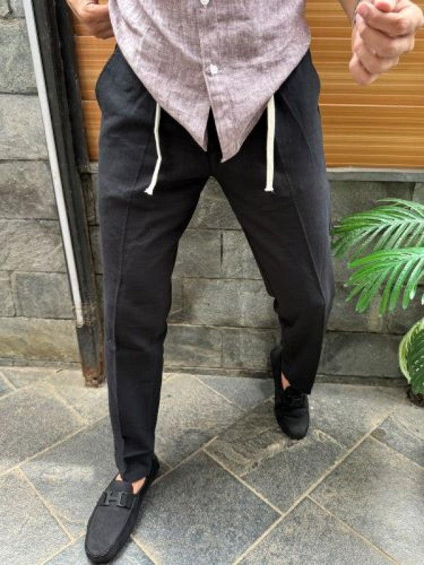 Premium Linen Korean Black Pants